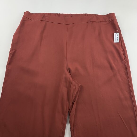 Old Navy Cherry Birch Challis WIde Leg Playa Pant 3X New - Picture 2 of 7
